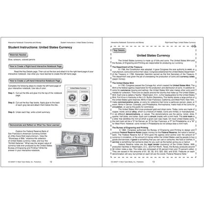 Interactive Notebook: Economics and Money, Grade 5-8