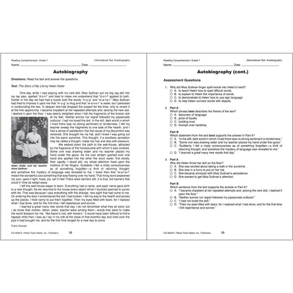 Reading Comprehension Workbook, Grade 7