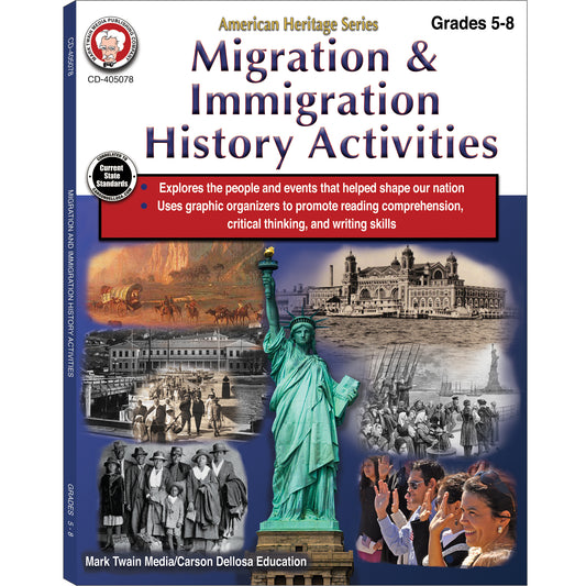 Migration & Immigration History Activities Workbook, Grades 5-8