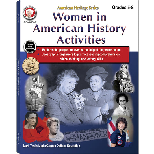 Women in American History Activities Workbook, Grades 5-8