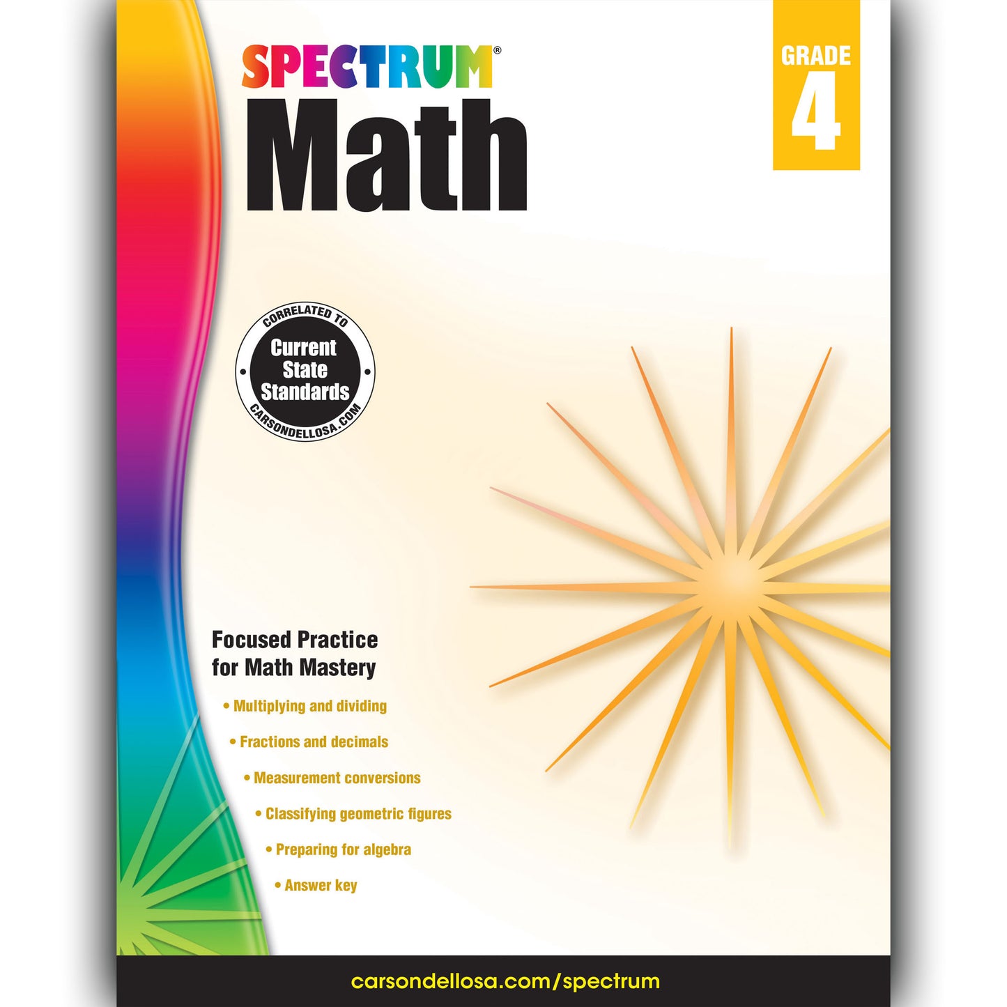 Math Workbook, Grade 4, Paperback