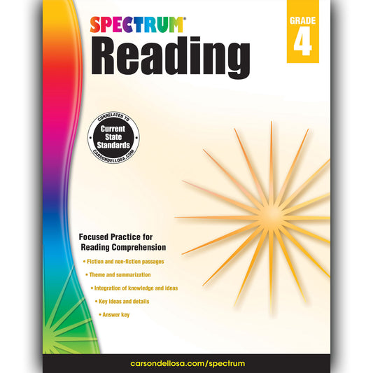 Reading Workbook, Grade 4, Paperback, Pack of 2