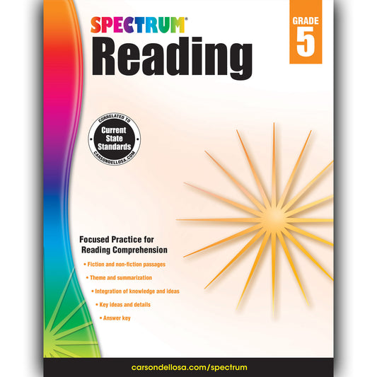 Reading Workbook, Grade 5, Paperback