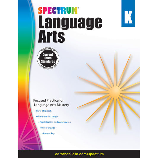 Language Arts Workbook, Grade K, Paperback, Pack of 2