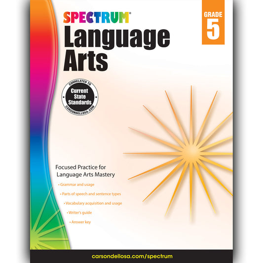 Language Arts Workbook, Grade 5, Paperback