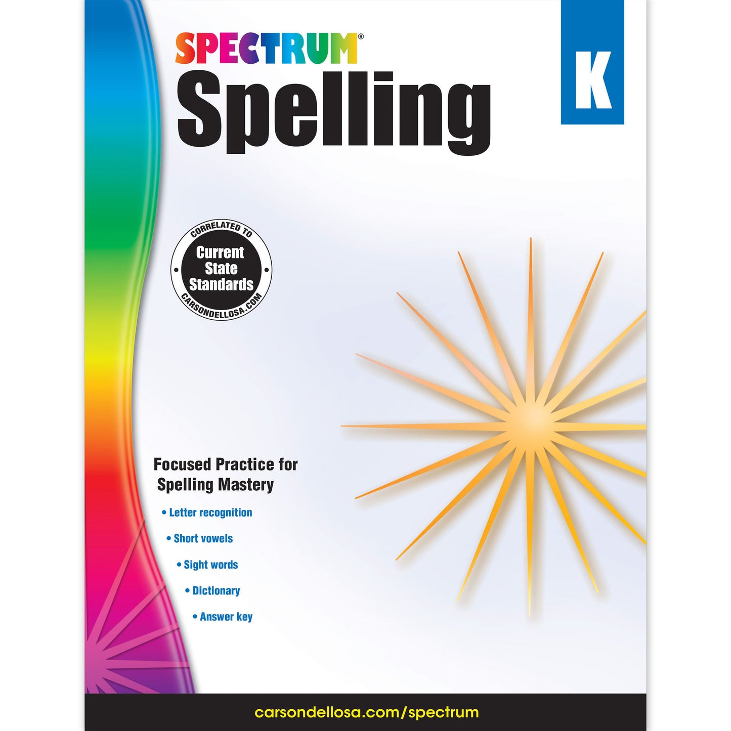 Spelling Workbook, Grade K, Paperback