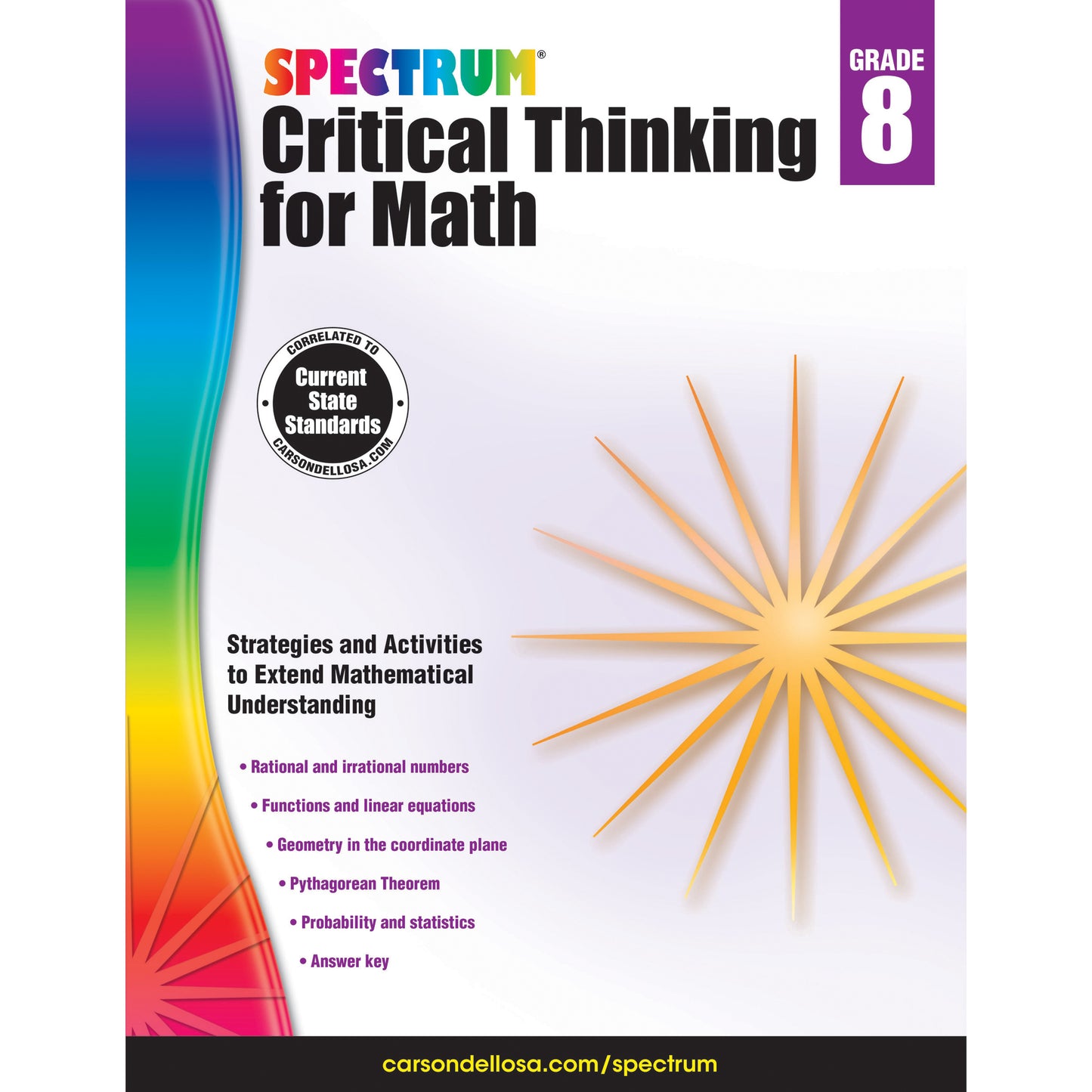 Critical Thinking for Math Workbook, Grade 8, Paperback