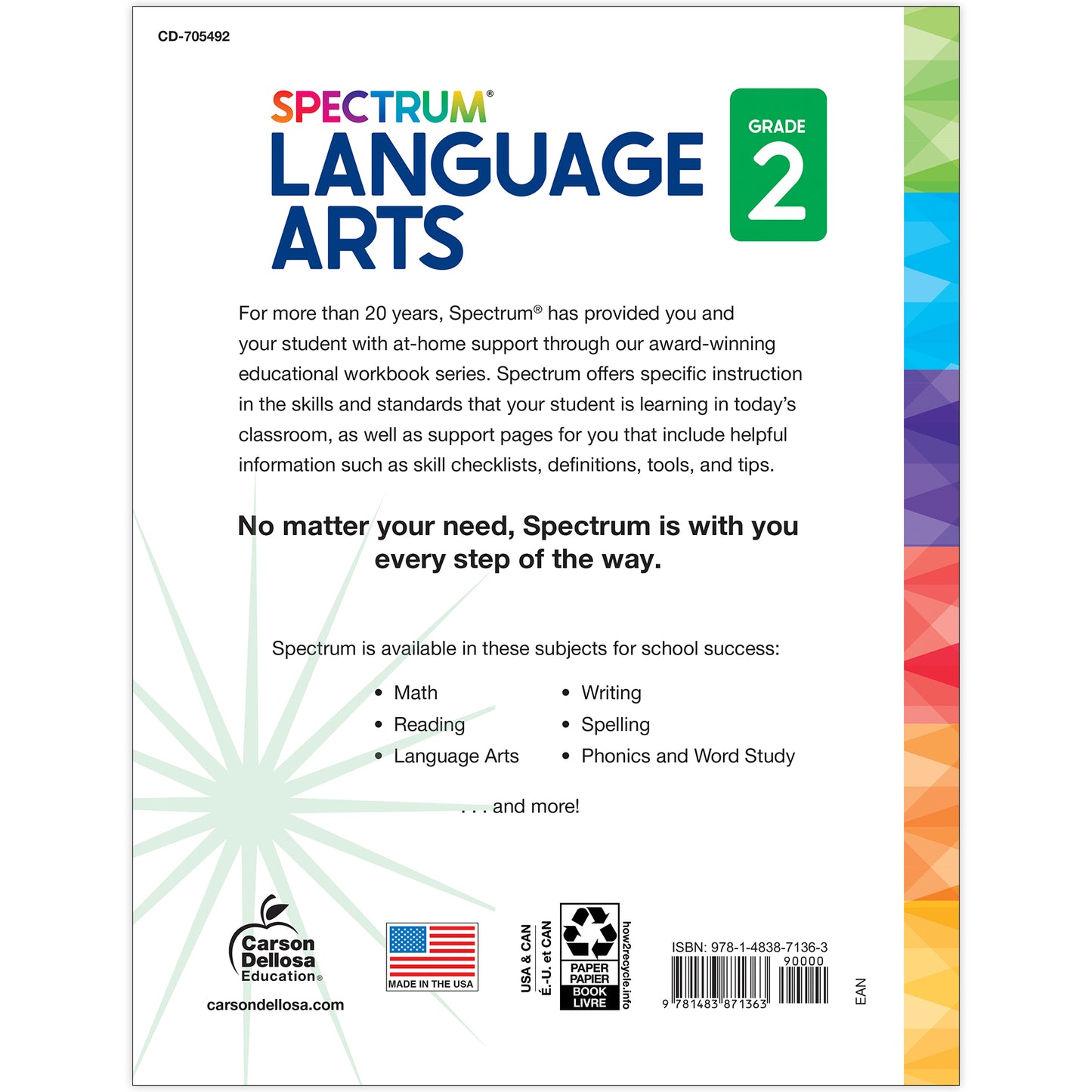 Spectrum Gr2 Language Arts Workbook