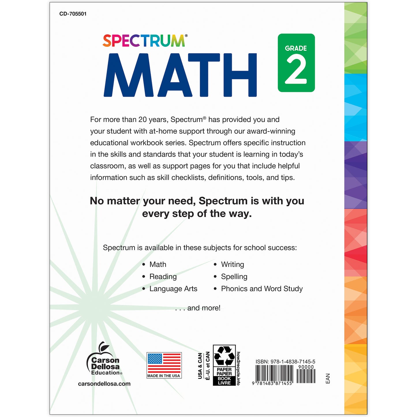 Spectrum Gr 2 Math Workbook