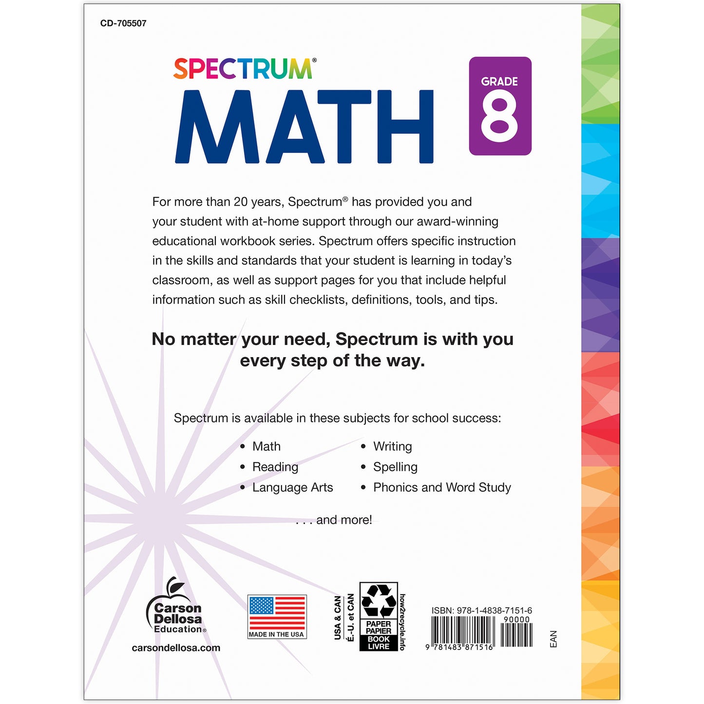 Spectrum Gr 8 Math Workbook