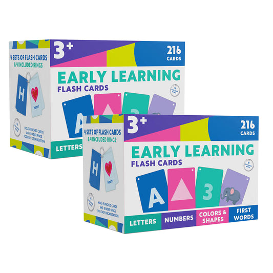 Early Learning Flash Cards, 4 Per Set, 2 Sets