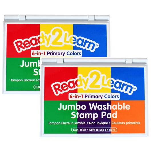 Jumbo Washable Stamp Pad - 6-in-1 - Pack of 2