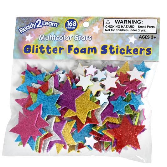 Glitter Foam Stickers - Stars - Multicolor