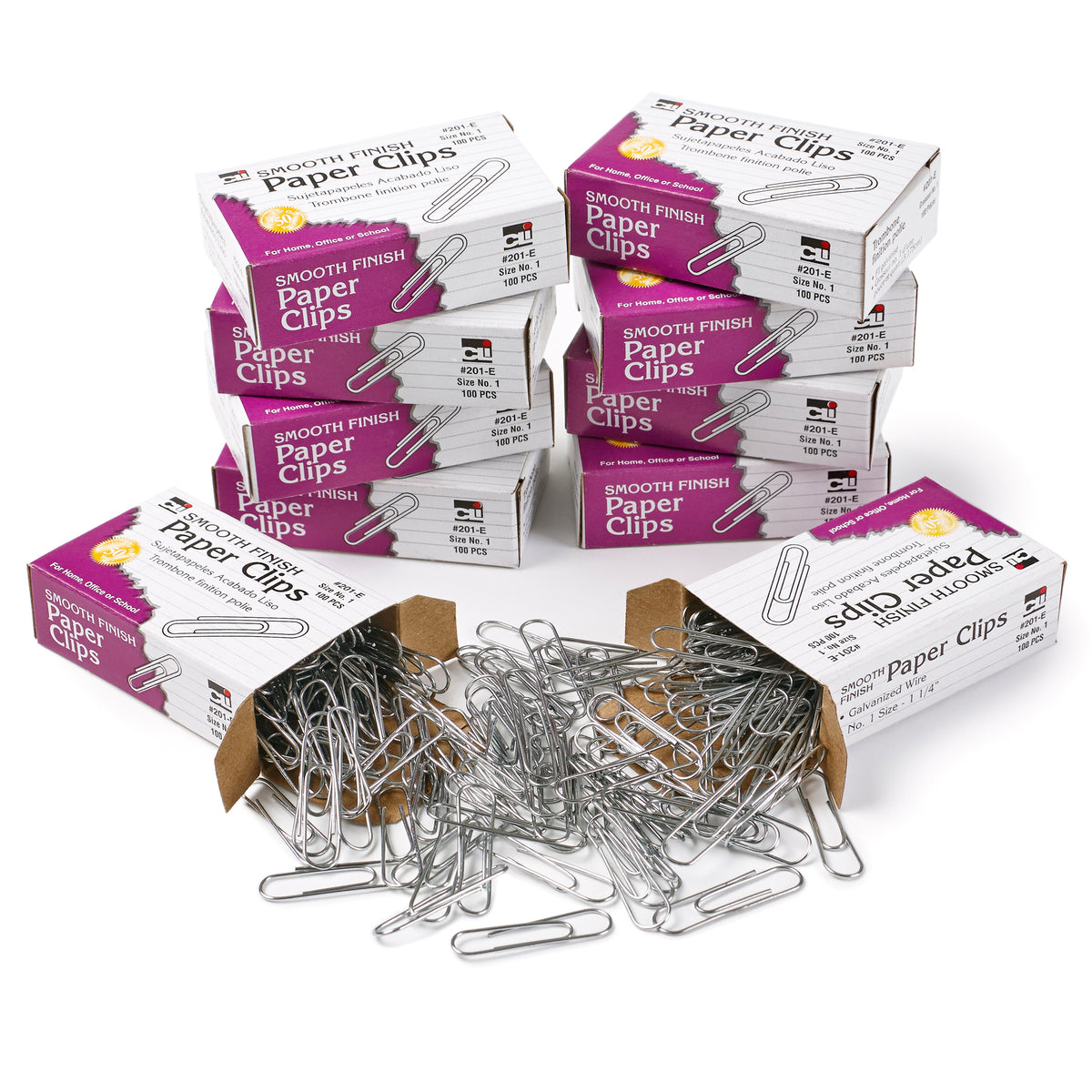 Paper Clips 010 Standard Paper Clips, 1000 Per Box, 10 Boxes – Loomini