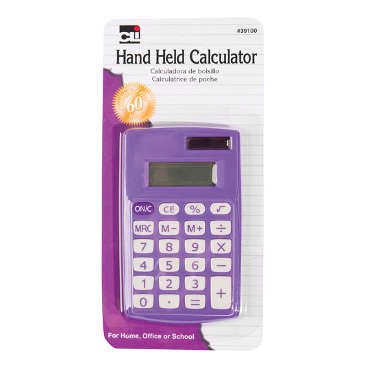 Primary Calculator, 8 Digit Display, Assorted Colors