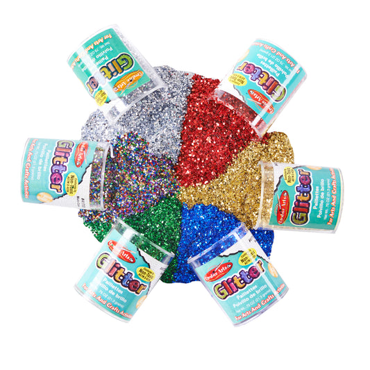 Glitter Set, 6 Jars Per Pack, 4 Packs