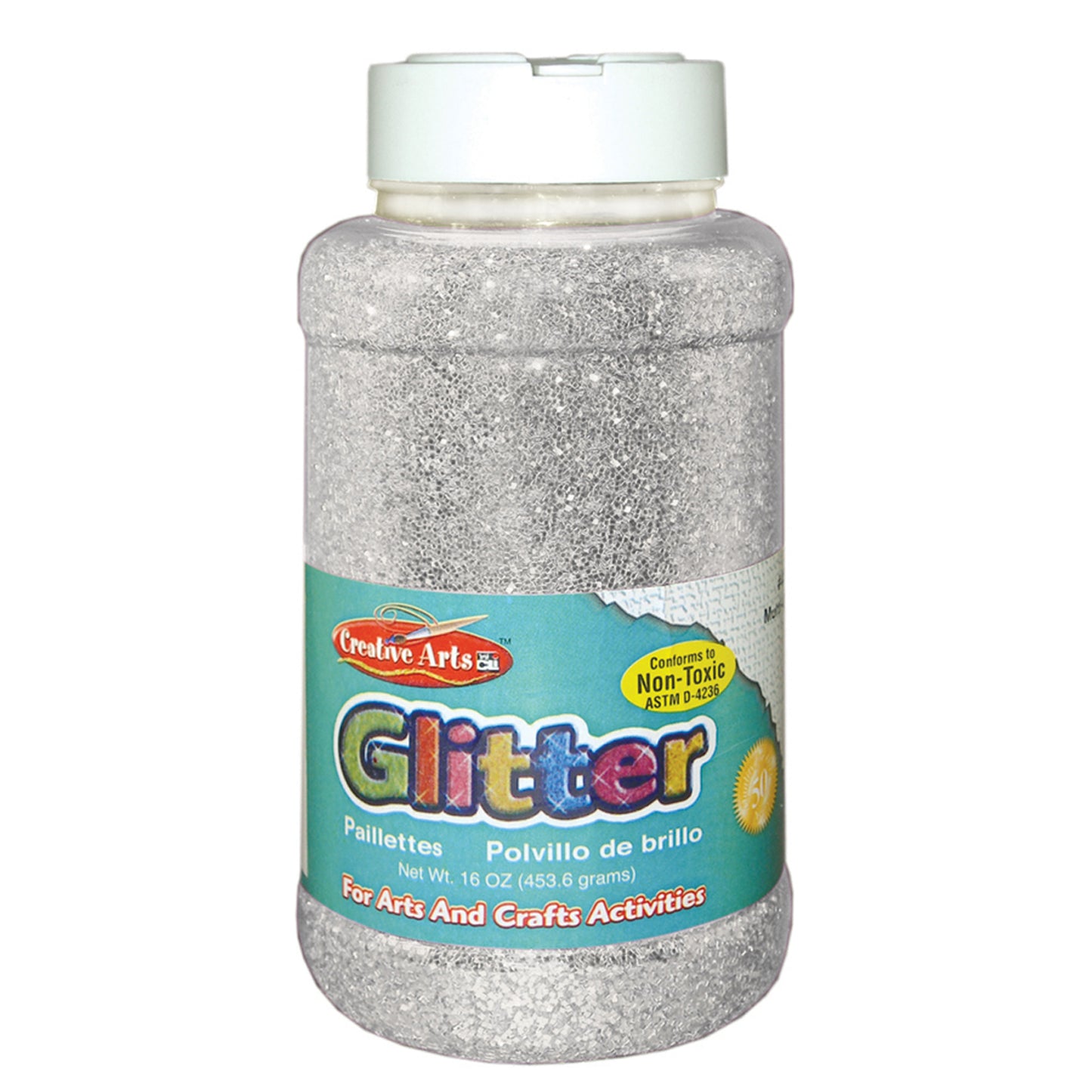 Silver Glitter Bottle 16 oz, Set of 3