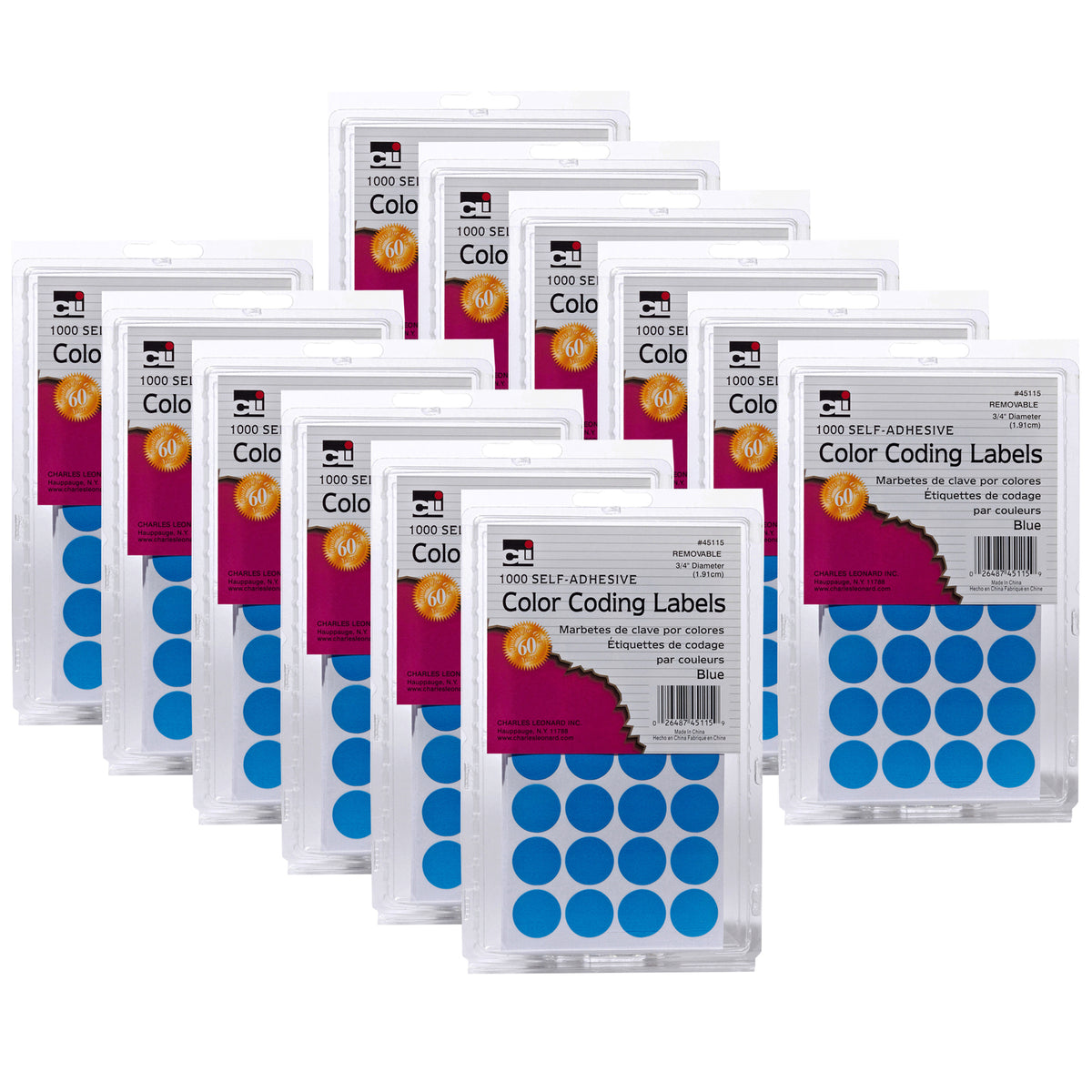 Code Blue Labels Color Coding Labels, 3/4