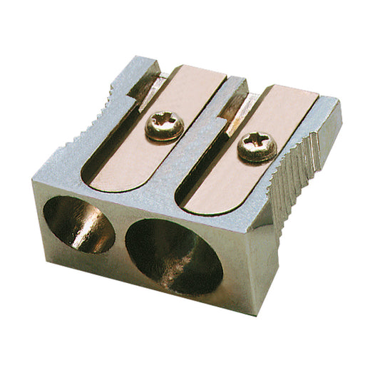 Metal Pencil Sharpener, Two Hole, 1 Sharpener