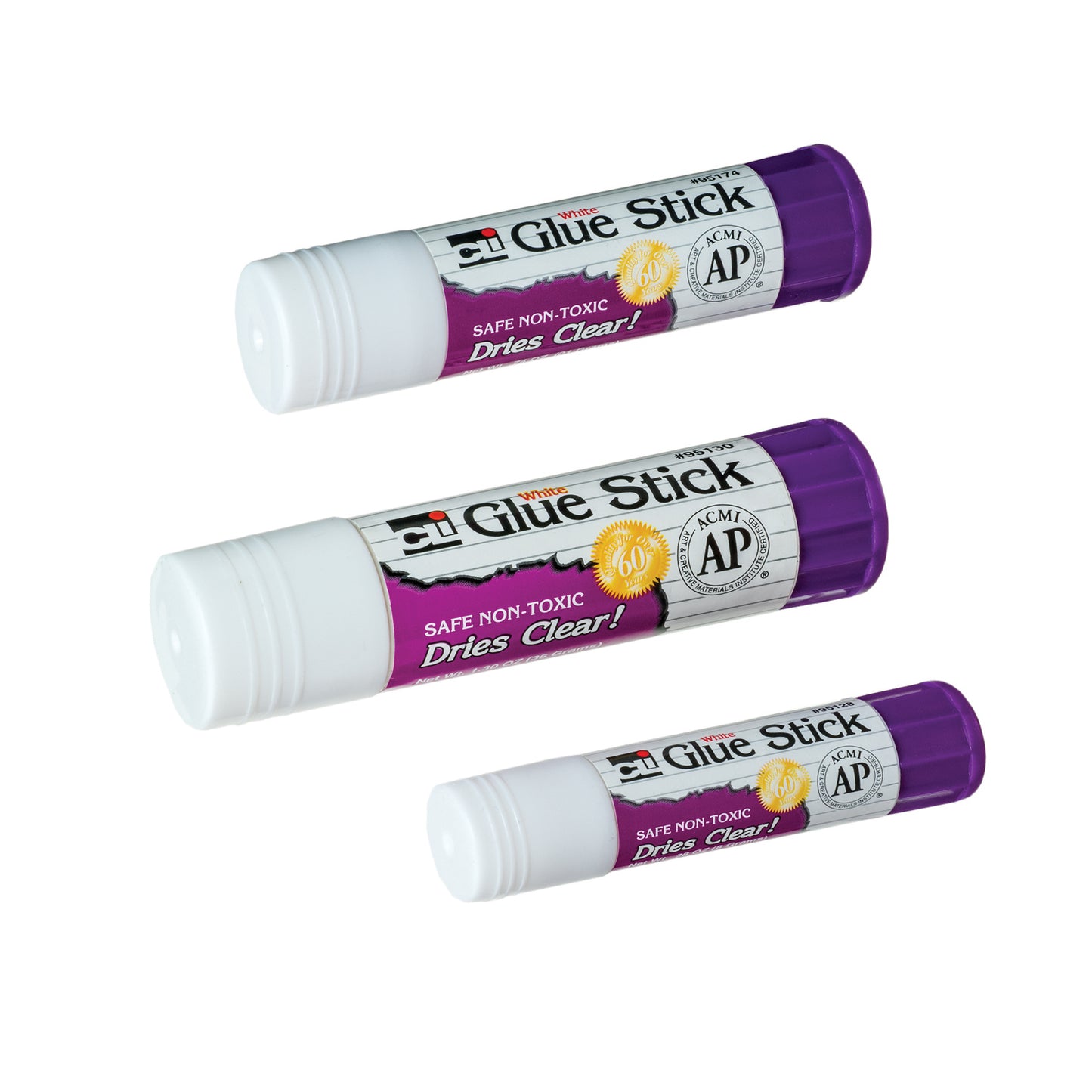 Glue Stick Classpack, .28 oz., White, 30 Per Pack, 2 Packs