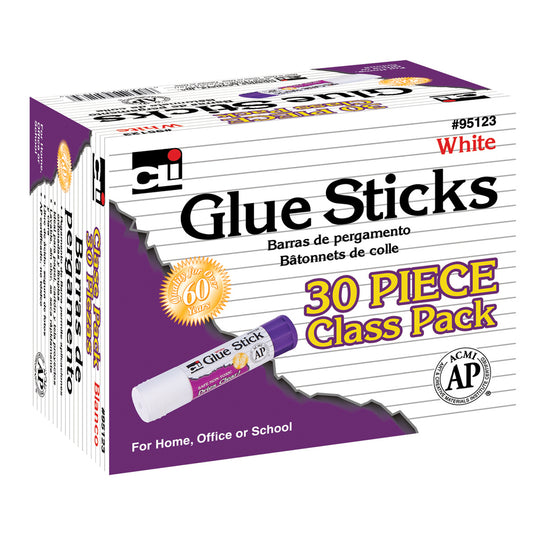 Glue Stick Classpack, .28 oz., White, Pack of 30