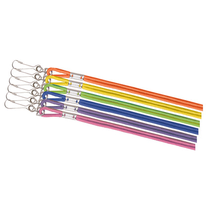 Assorted Neon Nylon Lanyards, 6 Per Pack, Bundle of 3 Packs