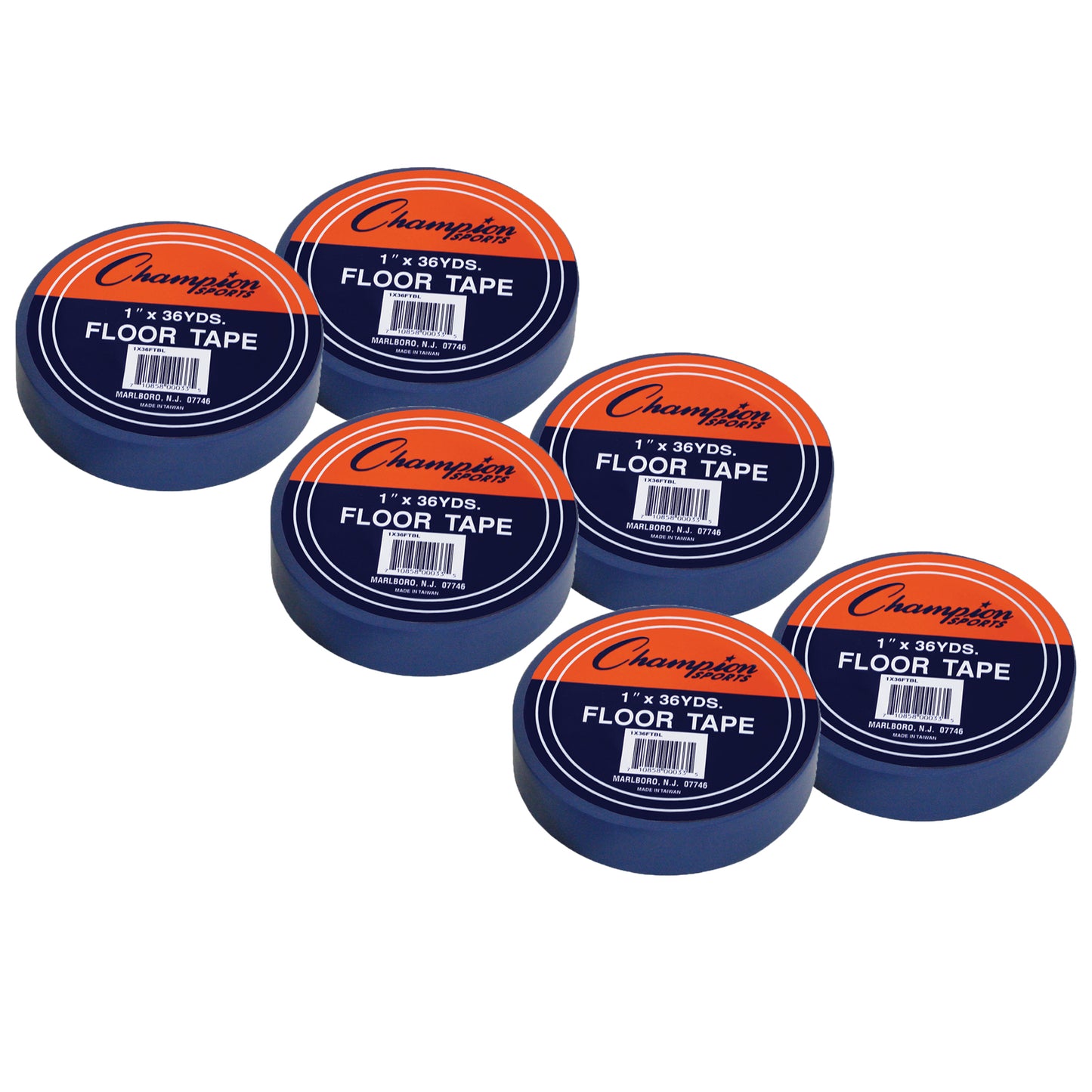 Floor Marking Tape, Blue, 1" X 36 yd, 6 Rolls