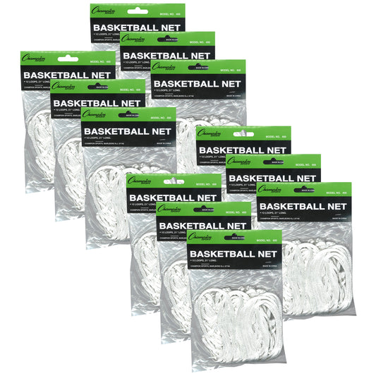 Economy Basketball Net, 4mm, Pack of 12