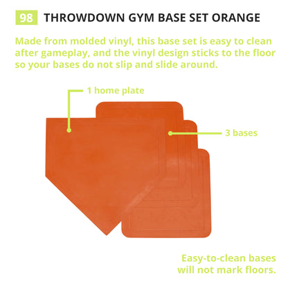 Throwdown Gym Base Set, Orange, Set of 4, Pack of 2 Sets