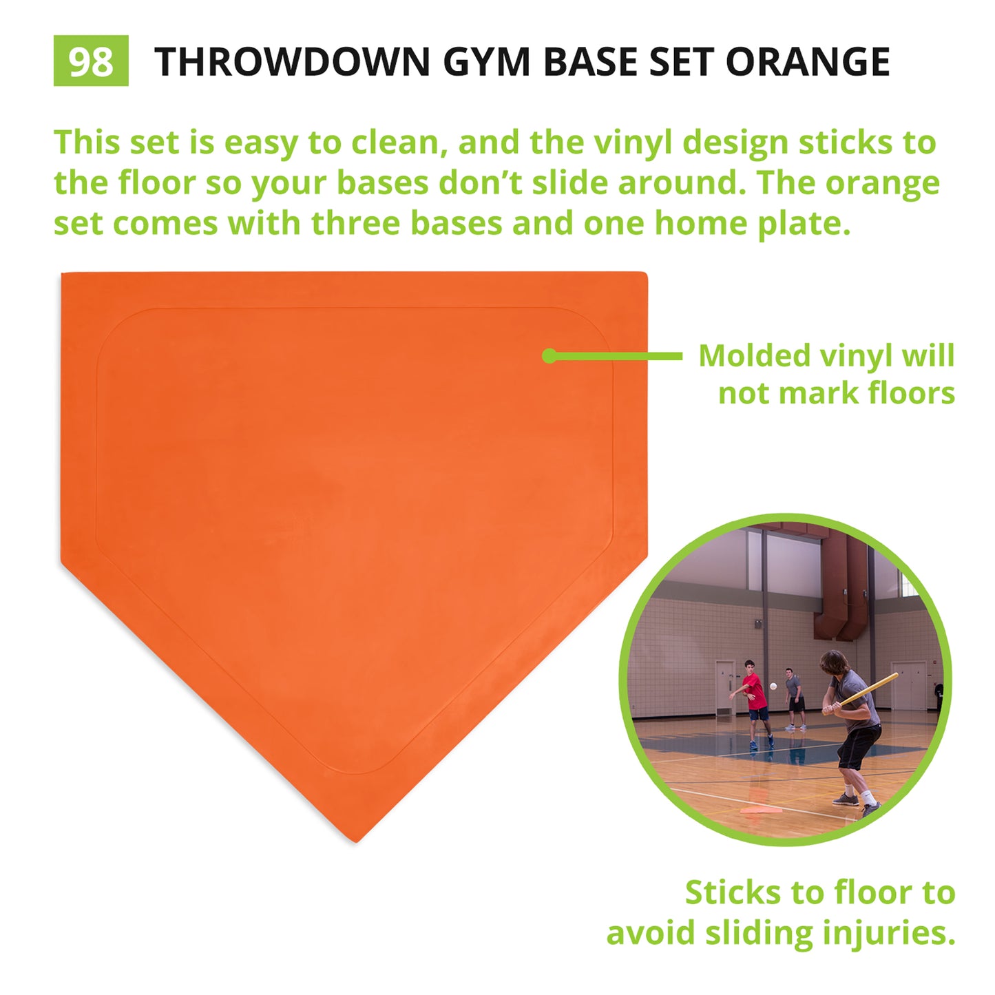 Throwdown Gym Base Set, Orange, Set of 4, Pack of 2 Sets