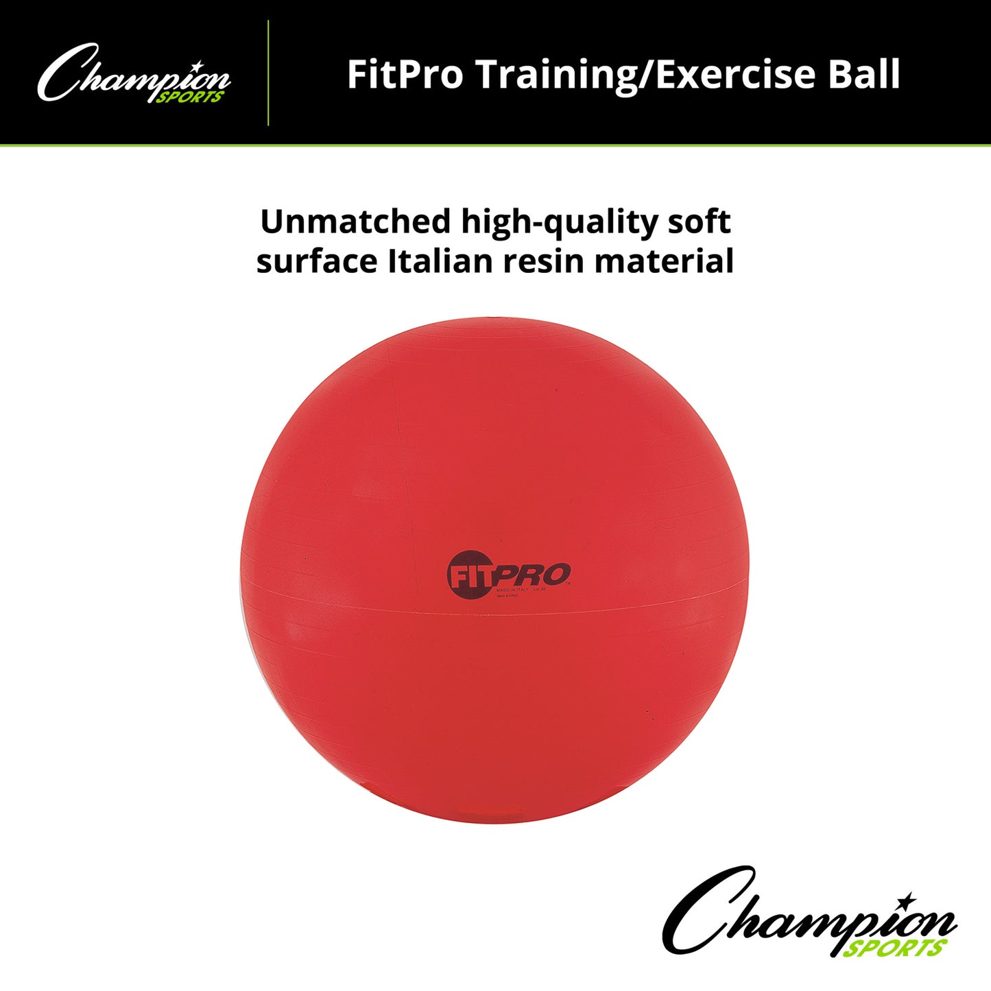 FitPro Training & Exercise Ball, 65cm, Red