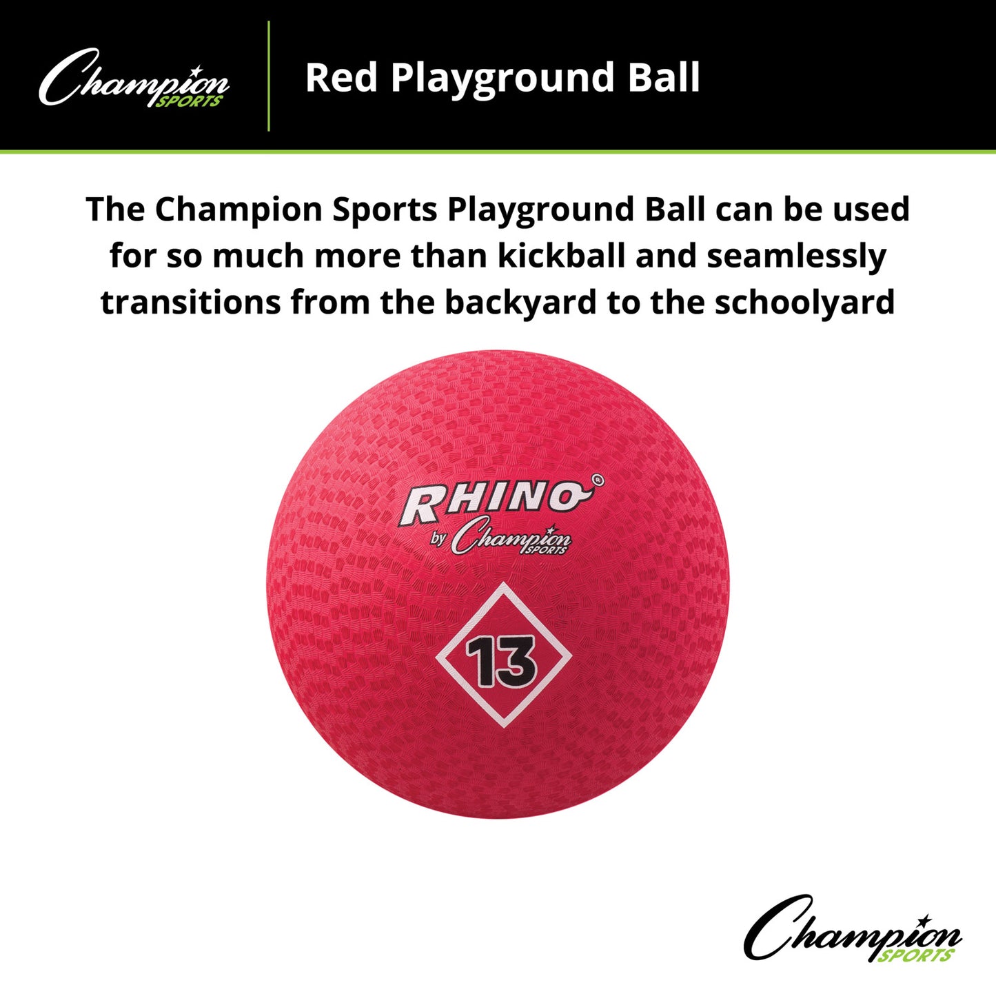Playground Ball, 13", Red