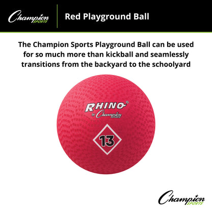 Playground Ball, 13", Red