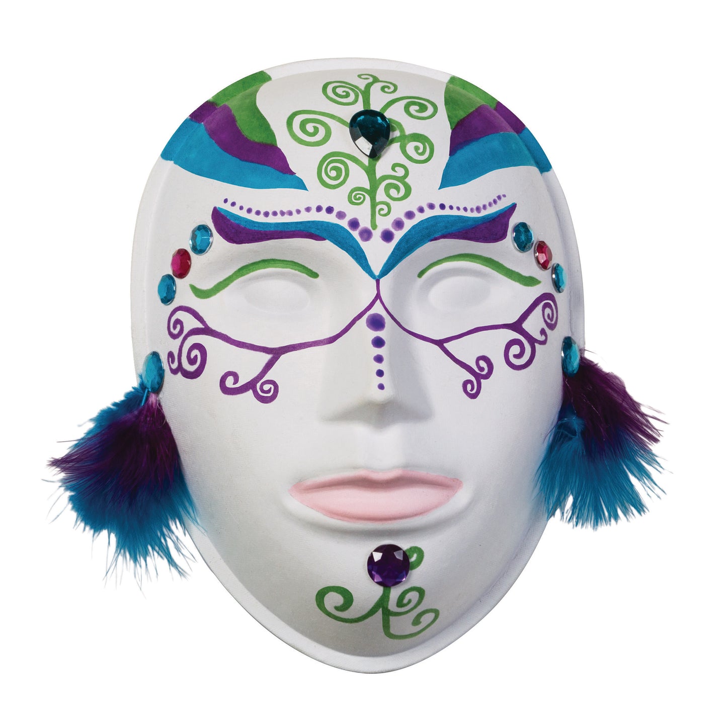 Paperboard Mask, Face, 8" x 5-3/4", White, 1 Piece