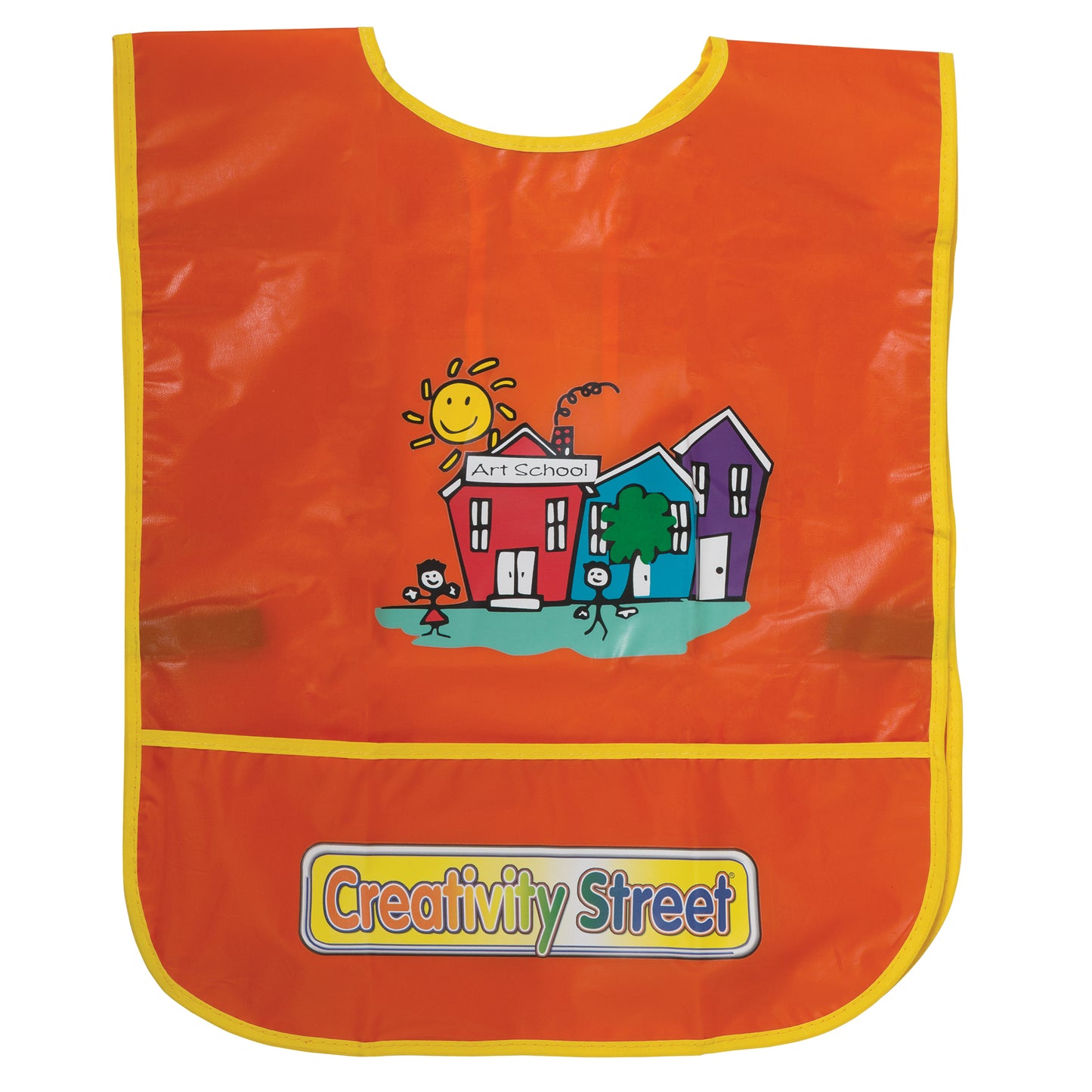 Children's Artist Smock, Ages 3 to 8, Orange, 15" x 12", 1 Piece