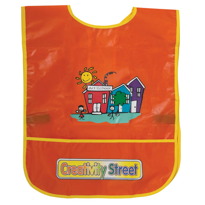 Children's Artist Smock, Ages 3 to 8, Orange, 15" x 12", 1 Piece