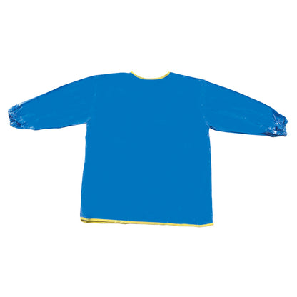 Long Sleeve Plastic Art Smock, Ages 3+, Blue, 22" x 18", 1 Count