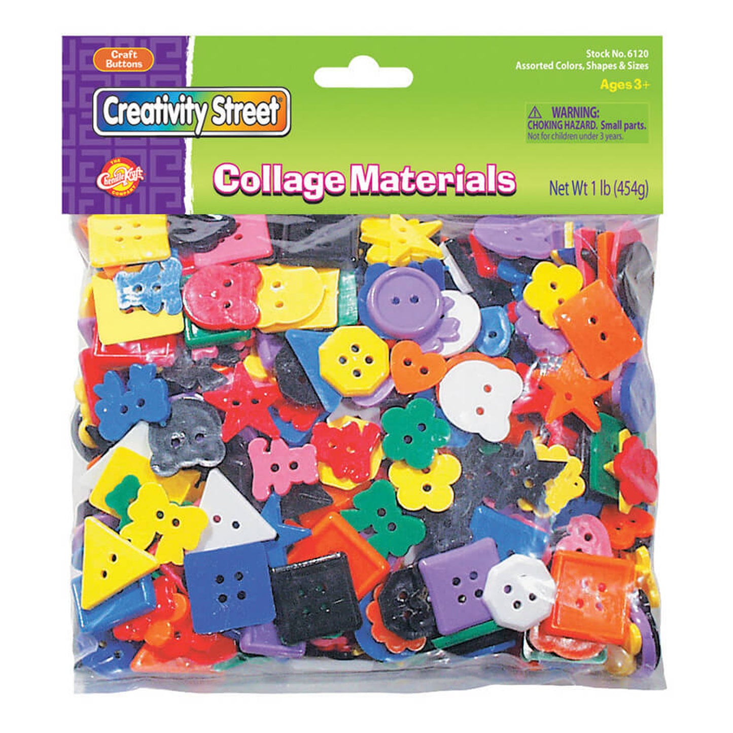 Plastic Buttons, Assorted Colors, 3/4" to 1", 1 lb. Per Pack, 2 Packs