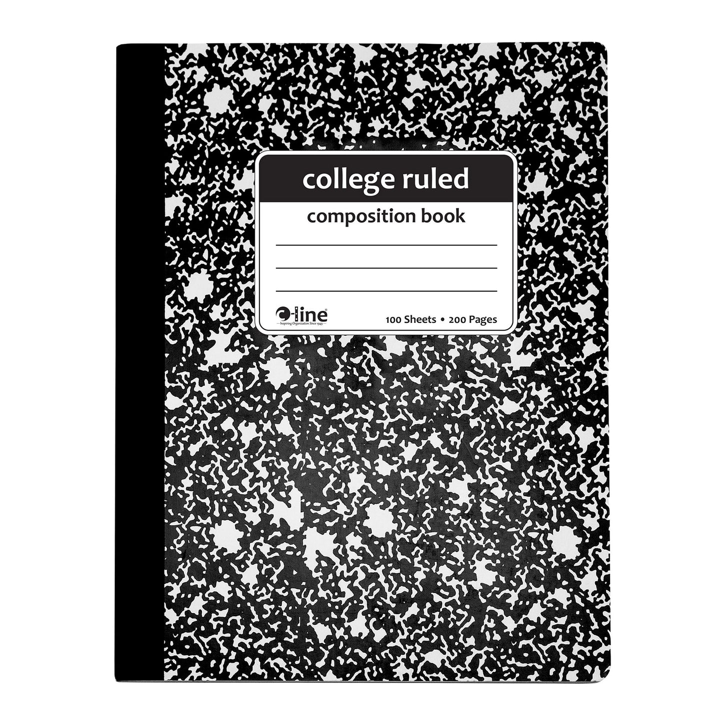 Composition Notebook, 100 Page, College Ruled, Black Marble