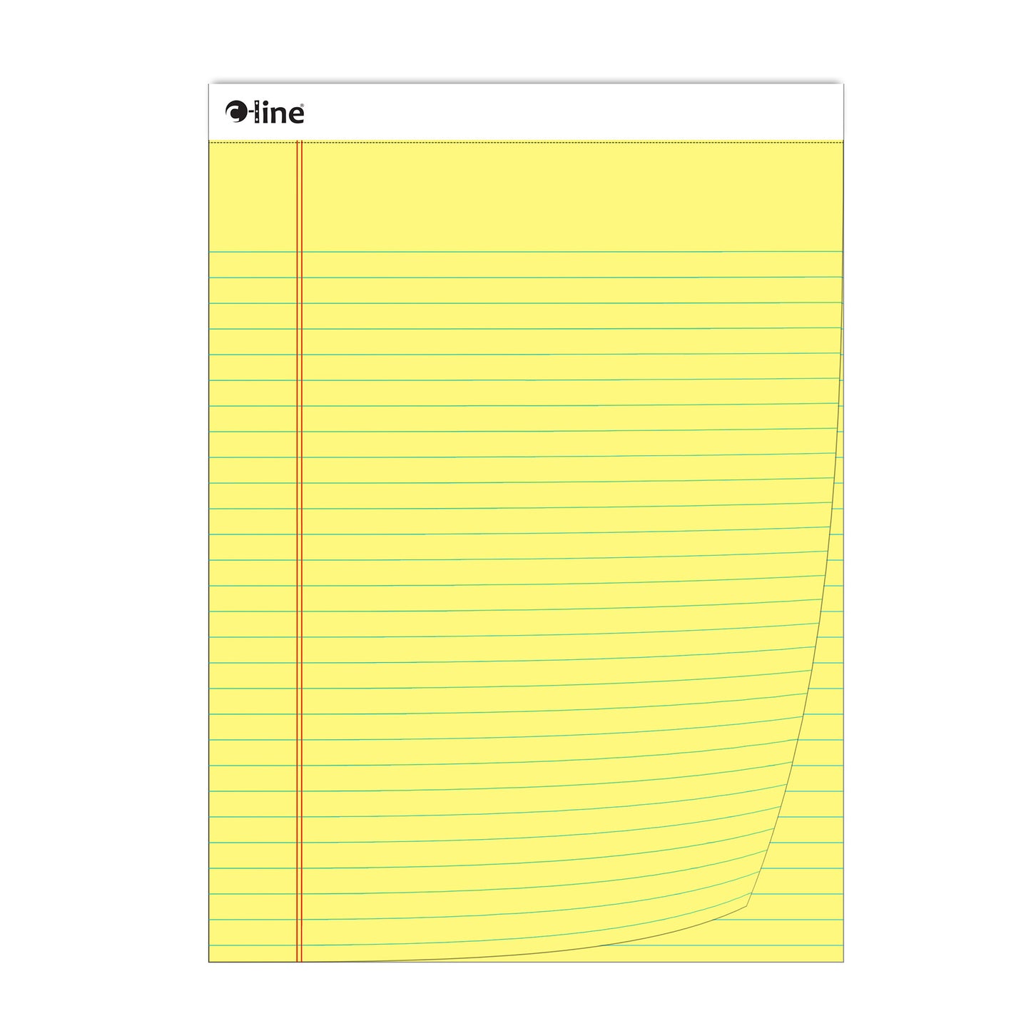 Legal Pad, Wide Ruled, Yellow, 50 Sheets, Pack of 12