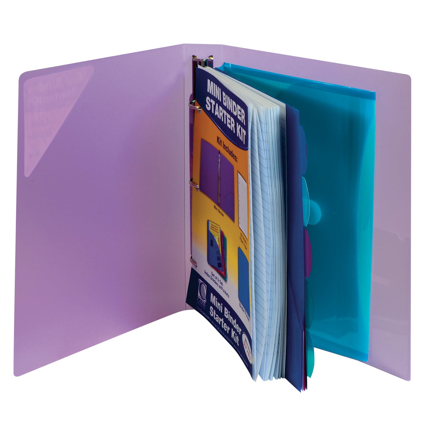 Mini Binder Starter Kit, Assorted Colors