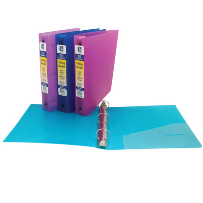 3-Ring Binder, 1-1/2" Capacity, Assorted Colors