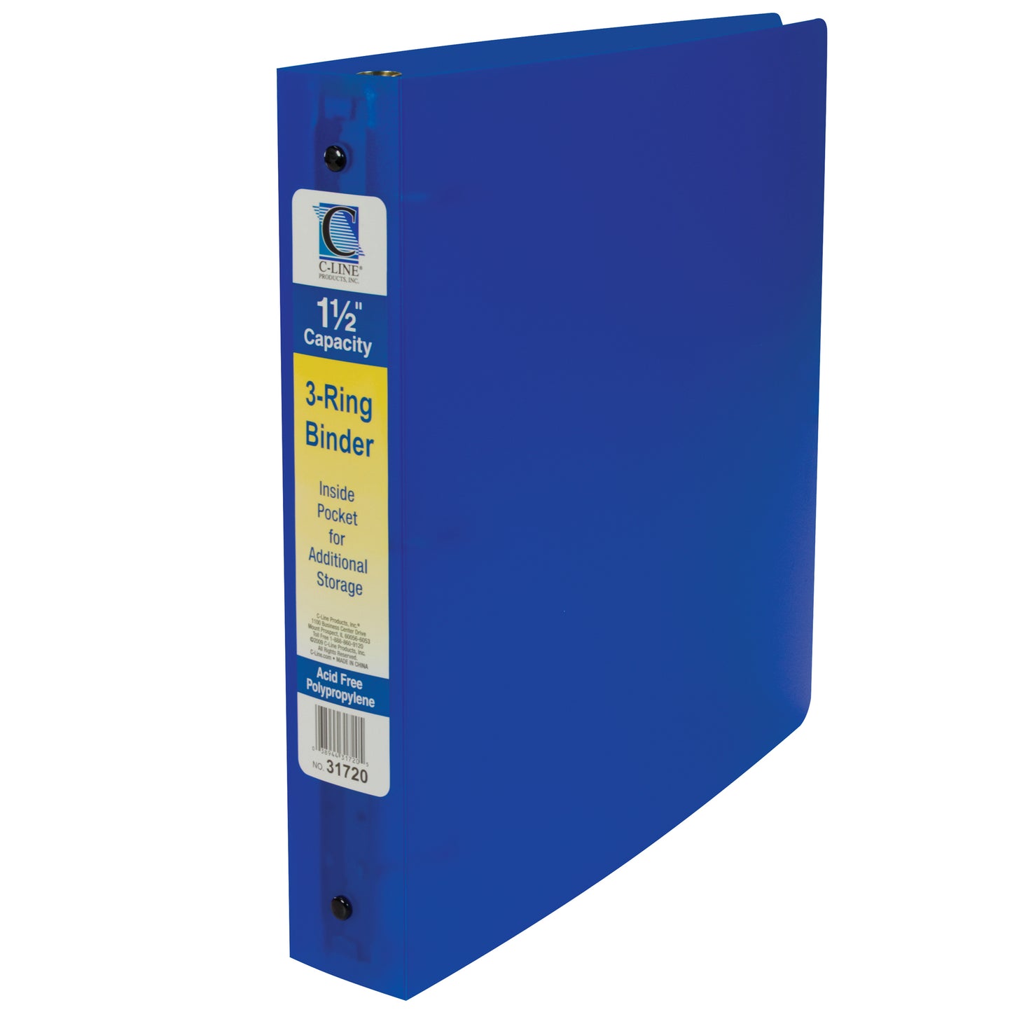 3-Ring Binder, 1-1/2" Capacity, Assorted Colors