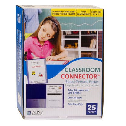 Classroom Connector™ School-To-Home Folder, Blue, Box of 25