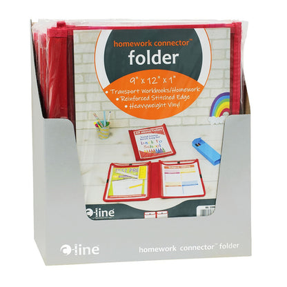 Homework Connector Folder, Red