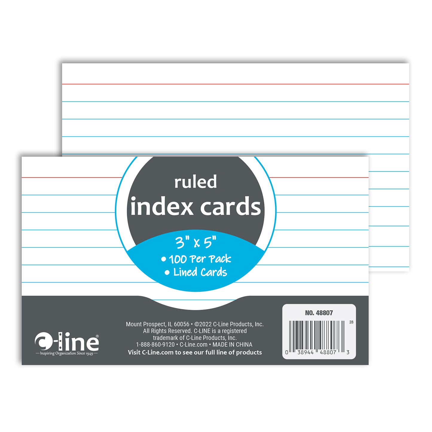 (12 Pk) 3 X 5 Index Cards White
