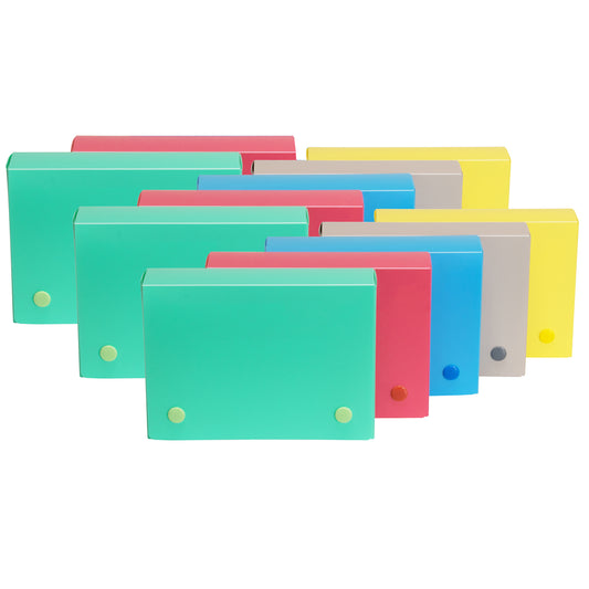 4" x 6" Index Card Case, Assorted Tropic Tones, Pack of 12