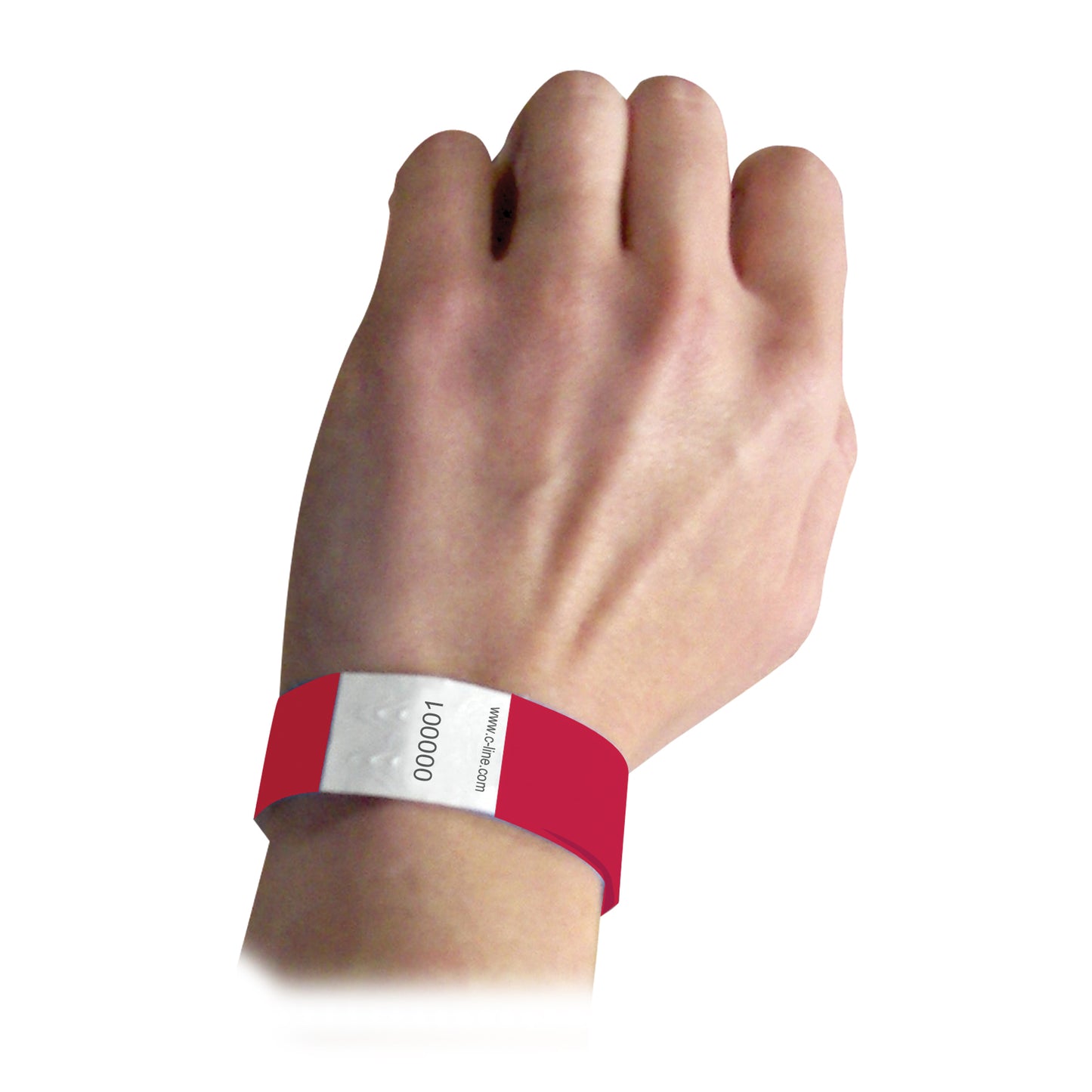 DuPont™ Tyvek® Security Wristbands, Red, 100/Pack