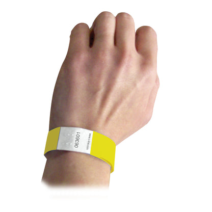 DuPont™ Tyvek® Security Wristbands, Yellow, Pack of 100