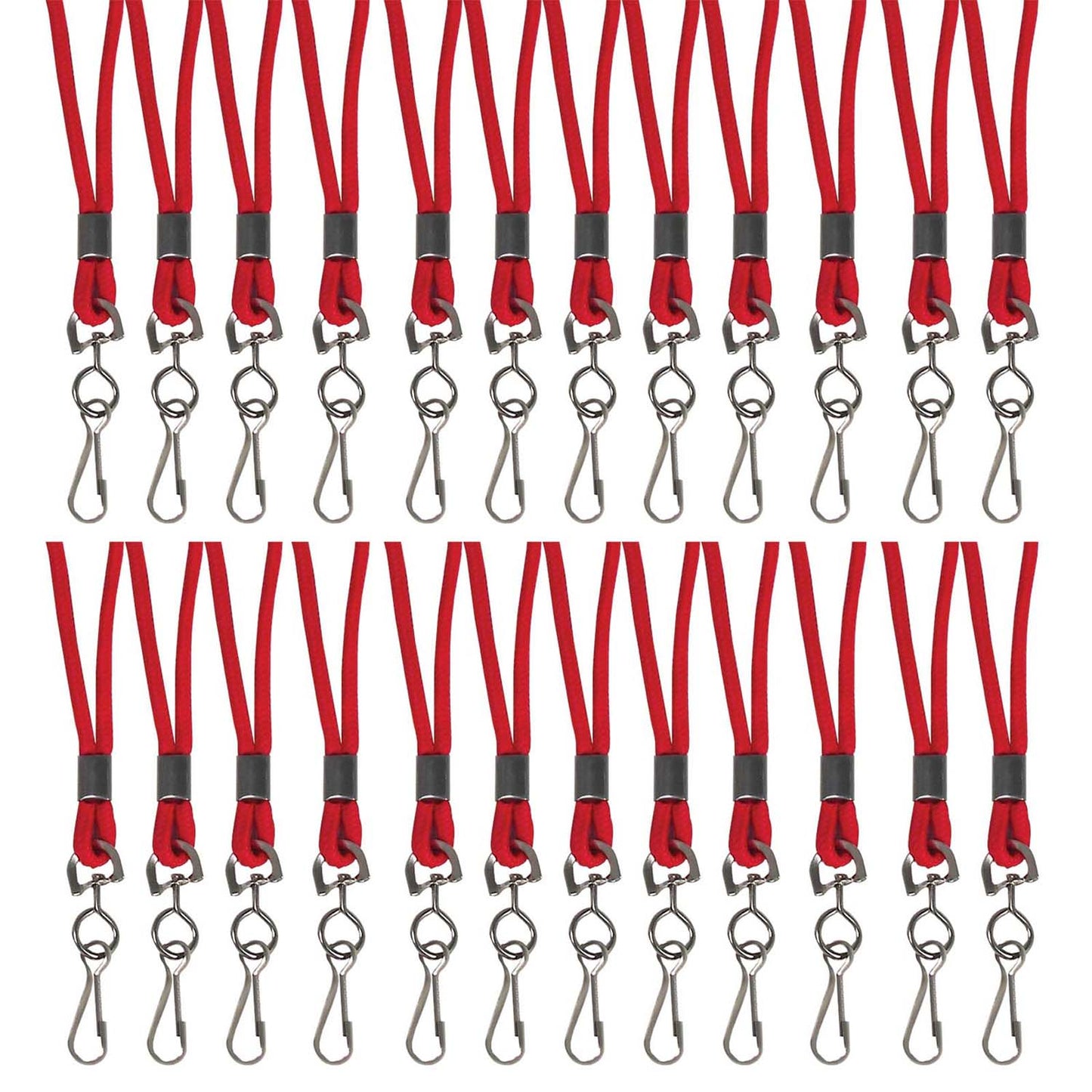 Standard Lanyard, Red, Swivel Hook, Pack of 24